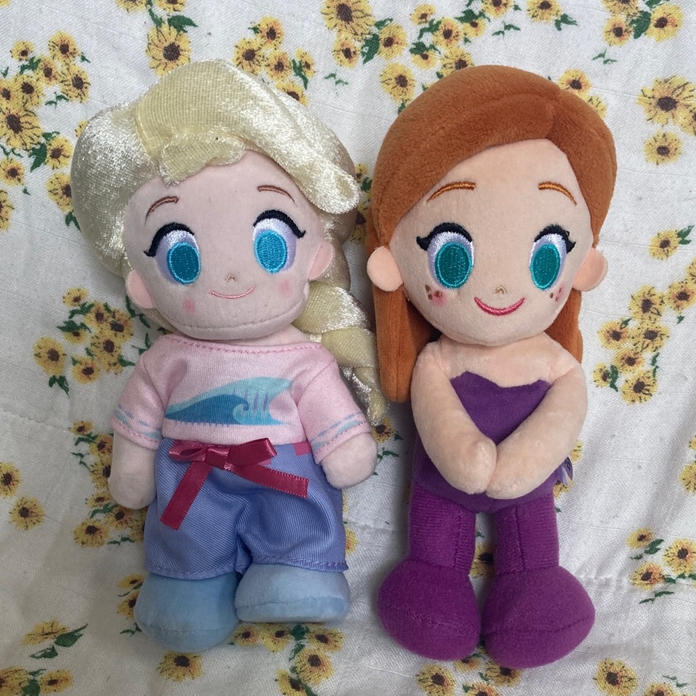 nuiMOs Plush Doll Elsa & Princess Anna Frozen 7”